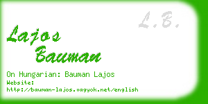lajos bauman business card